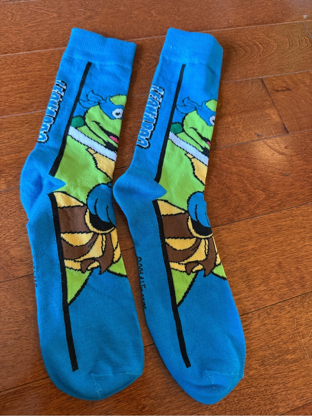 Teenage Mutant Ninja Turtles Blue Novelty Crew Socks